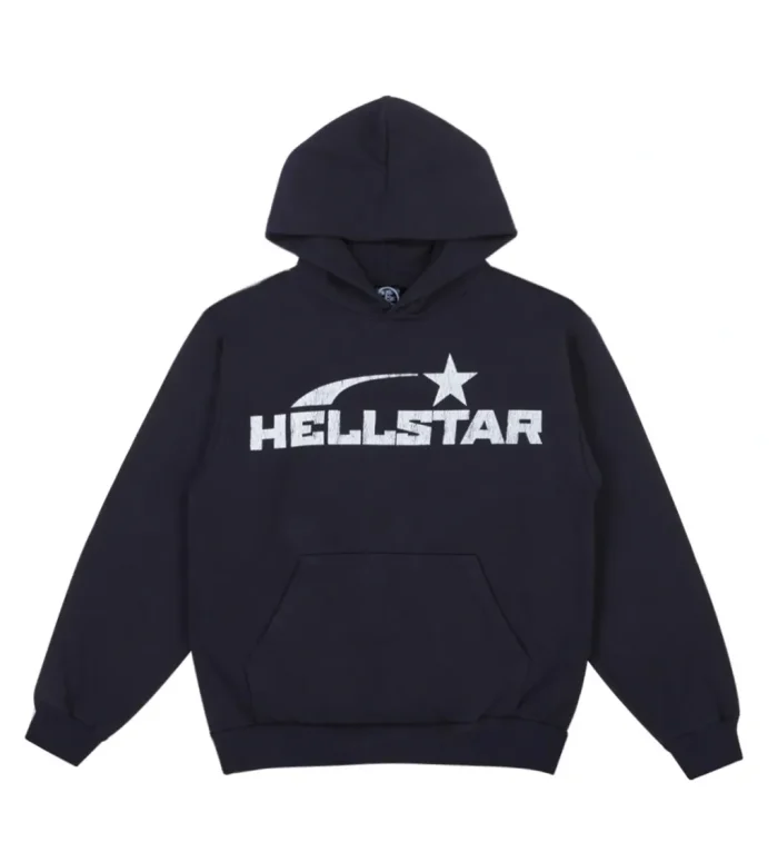Hellstar Studios Basic Logo Hoodie Faded Black - Image 1