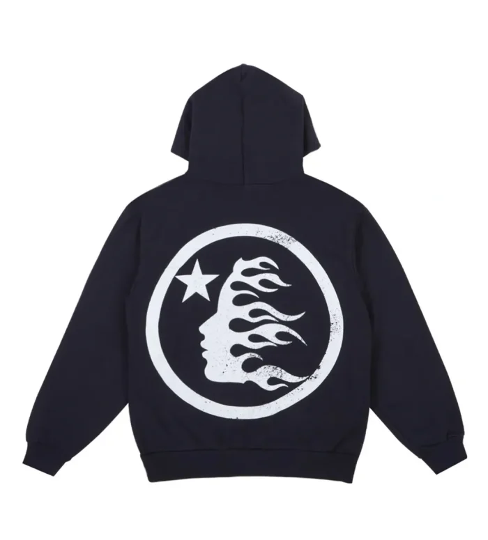 Hellstar Studios Basic Logo Hoodie Faded Black - Image 3