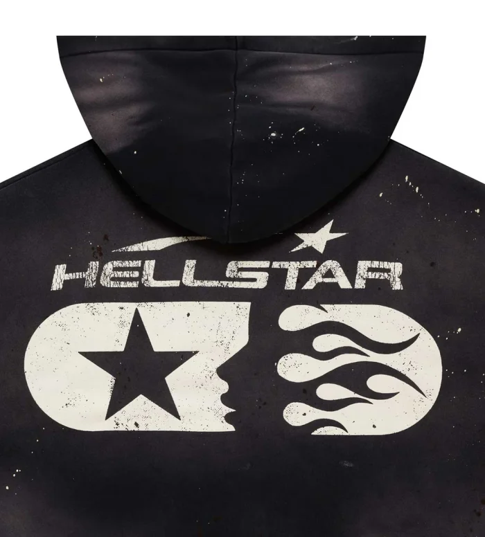 Hellstar Studios Zip Up Hoodie Black - Image 4