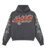 Hellstar Studios Records Tour Hoodie Faded Black - Image 2