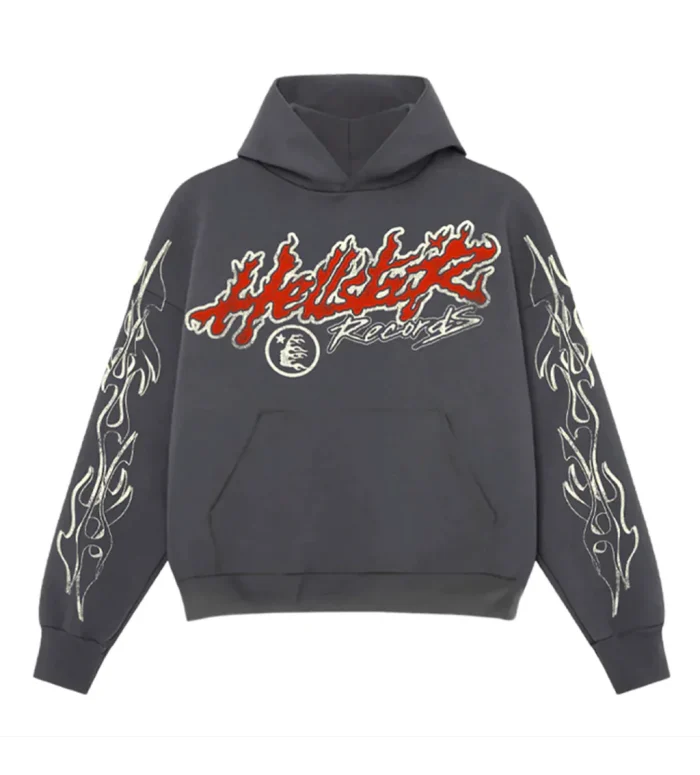 Hellstar Studios Records Tour Hoodie Faded Black - Image 2