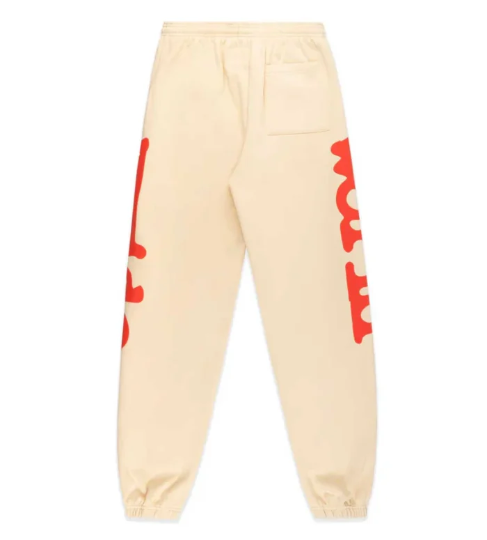 Sp5der Beluga Sweatpants Cream/Red - Image 2
