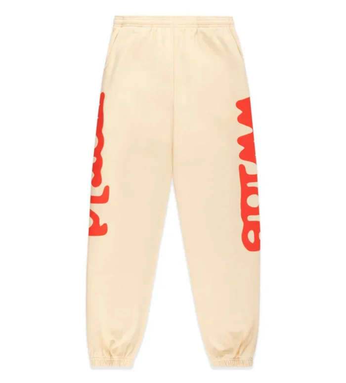 Sp5der Beluga Sweatpants Cream/Red - Image 1