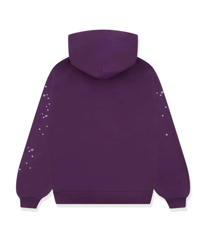 Sp5der Star OG Web v2 Hoodie Purple - Image 3