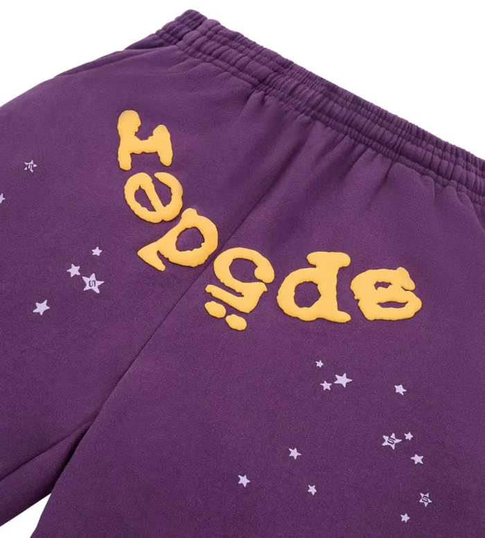 Sp5der Star OG Web v2 Sweatpants Purple - Image 2
