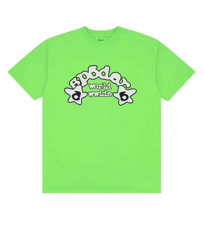 Sp5der Worldwide Tee Slime Green - Image 1