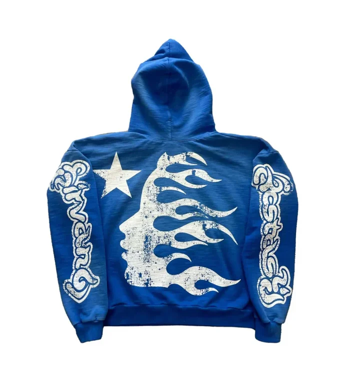 Hellstar Blue Yoga Hoodie Blue - Image 2