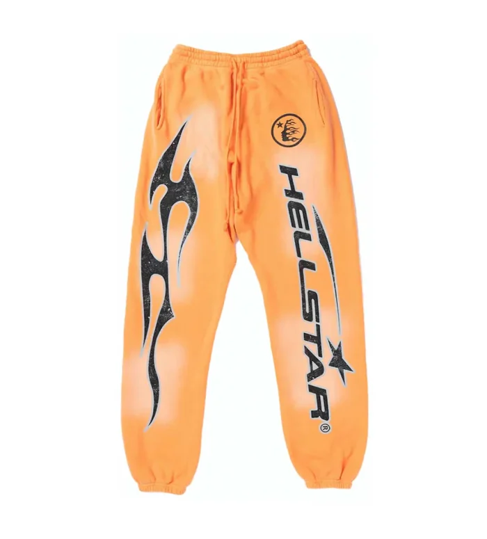 Hellstar Fire Orange Sweatpants - Image 1