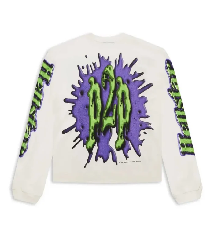 Hellstar Halloween Horror Book L/S Tee White - Image 3