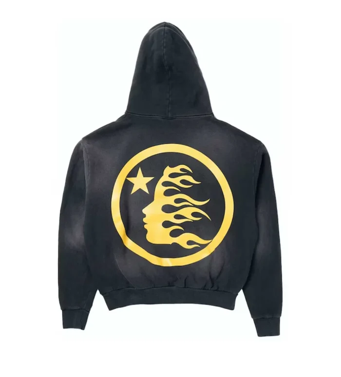 Hellstar No Guts No Glory Faded Black Hoodie - Image 1
