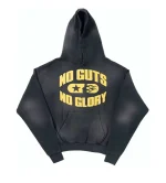 Hellstar No Guts No Glory Faded Black Hoodie - Image 5