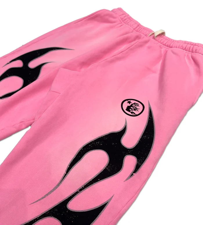 Hellstar Studios Pink Flame Sweatpants - Image 3