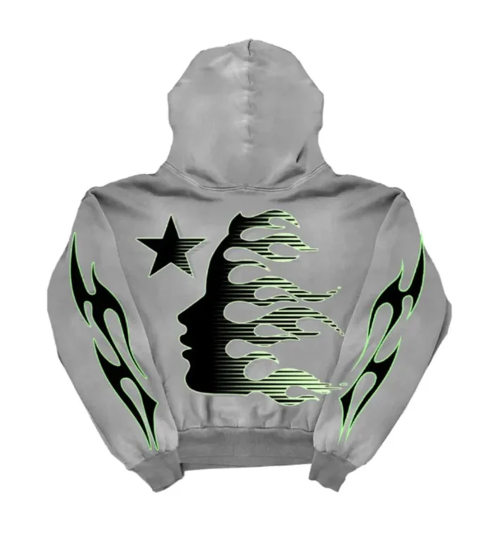 Hellstar Sport Logo Hoodie Faded Grey - Image 2