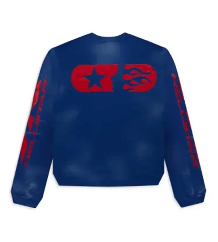 Hellstar Sports Gel Crewneck Blue - Image 1