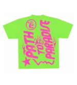 Hellstar Studios Jesus Emblem Lime Neon Green Tee - Image 3