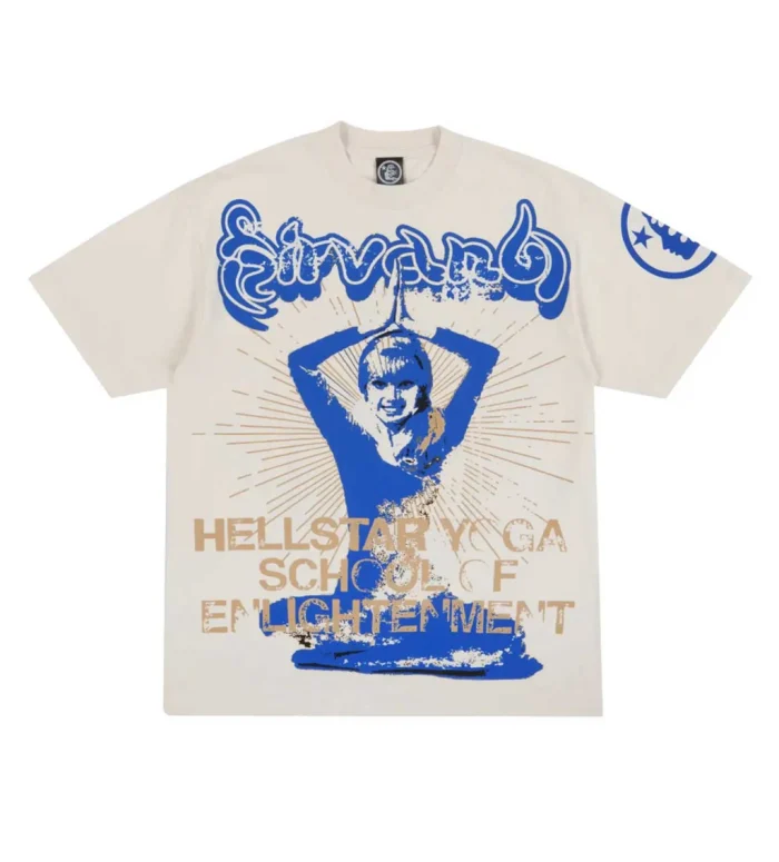 Hellstar Studios Yoga Cream Tee - Image 1