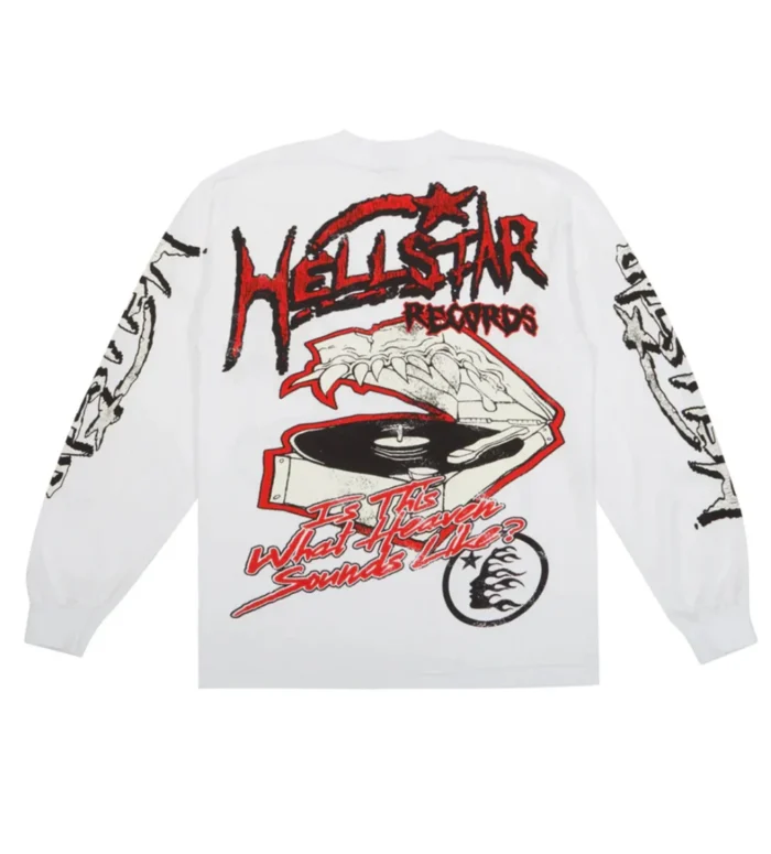 Hellstar Studios Records L/S Tee White - Image 2