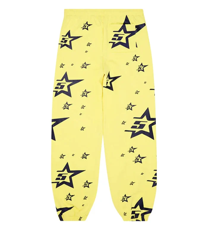 Sp5der 5star Sweatpants Yellow - Image 3