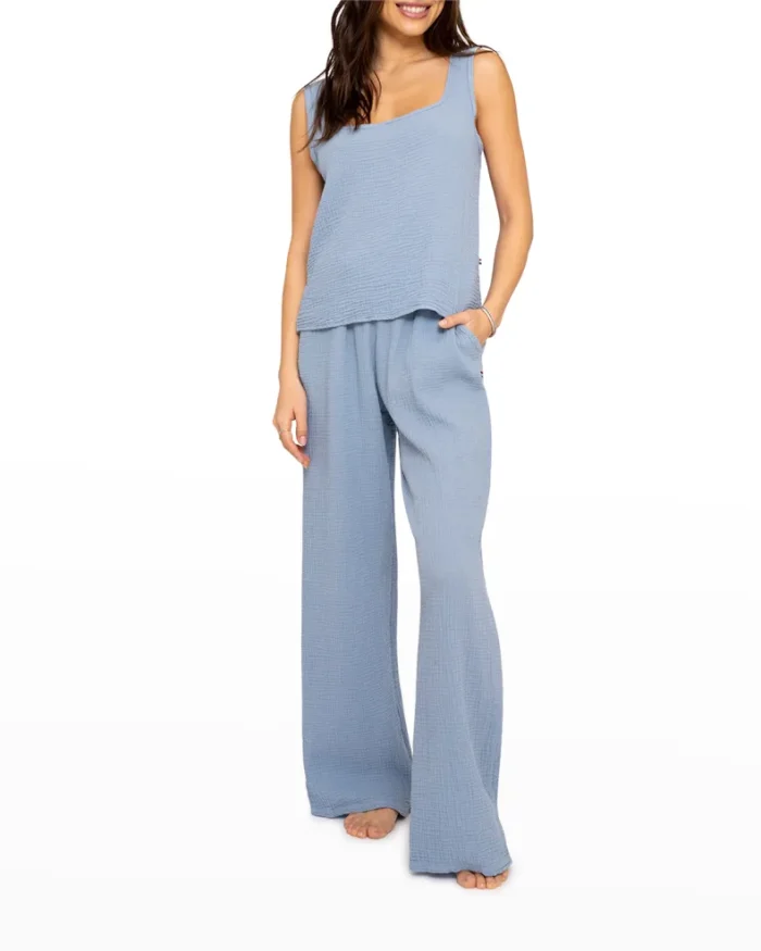 Textured Crepe Wide-Leg Pants - Image 3