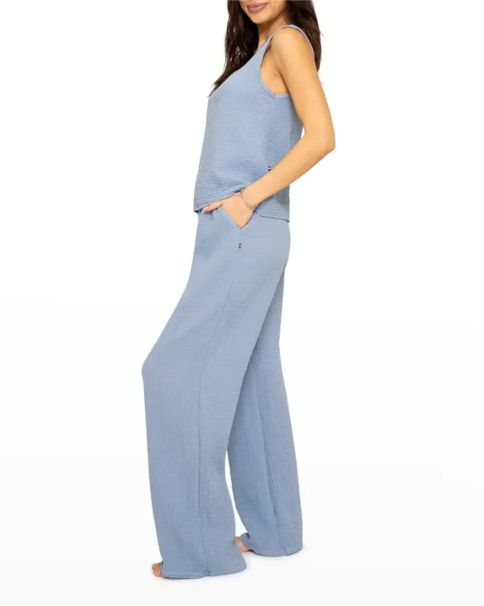 Textured Crepe Wide-Leg Pants - Image 2