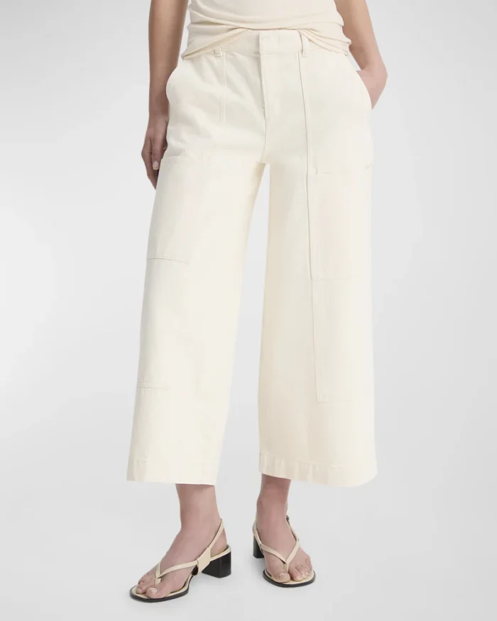 Utility Wide-Leg Cropped Pants - Image 1