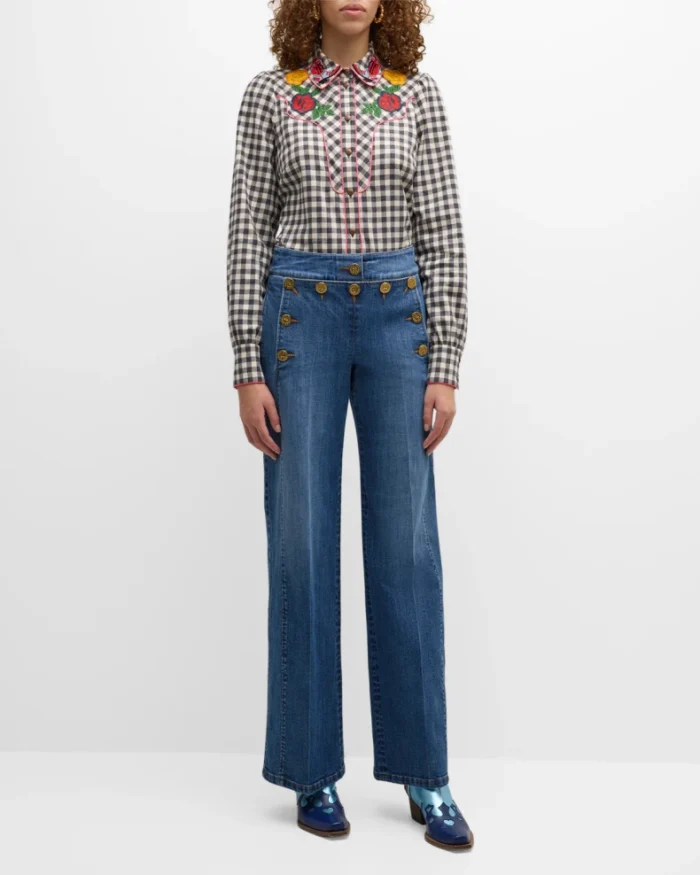 Sailor Buttoned Jeans - Image 4