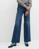 Sailor Buttoned Jeans - Image 7