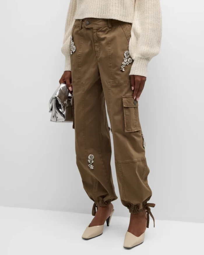Crystal Chrysanthemum Zola Cargo Pants - Image 3
