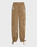 Crystal Chrysanthemum Zola Cargo Pants