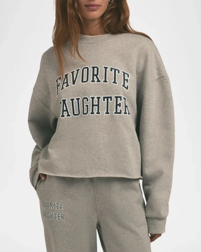 Cropped Collegiate Sweatshirt - Image 1