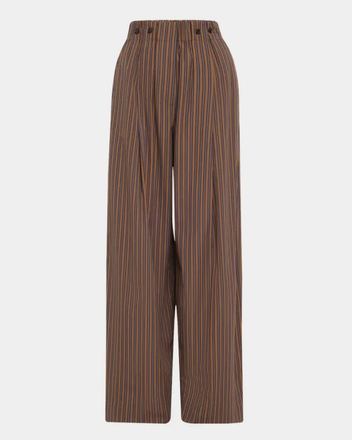 Emmett Pinstripe Wide-Leg Pants - Image 1