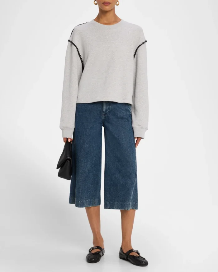 Vintage Terry Blanket-Stitch Pullover - Image 2