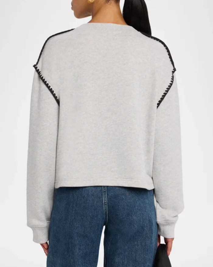 Vintage Terry Blanket-Stitch Pullover - Image 3