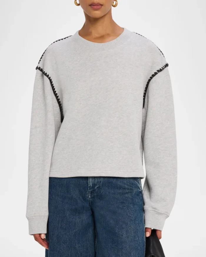 Vintage Terry Blanket-Stitch Pullover - Image 4