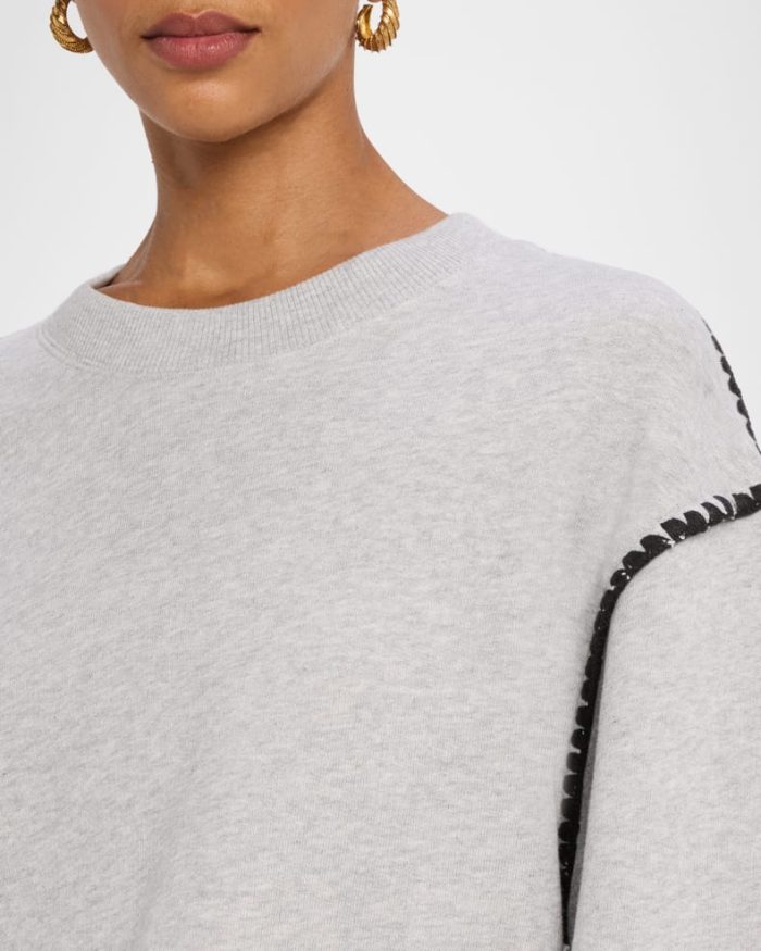 Vintage Terry Blanket-Stitch Pullover - Image 5