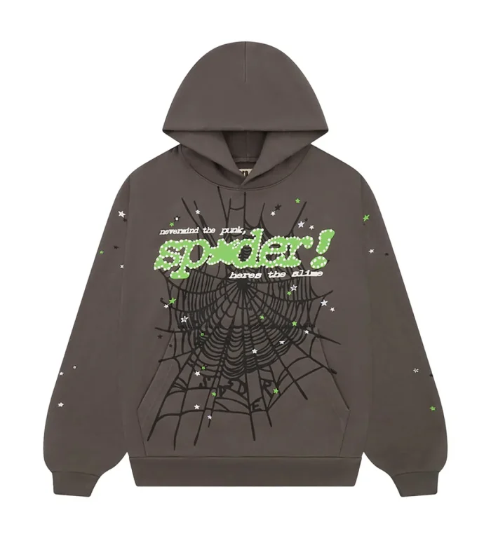 Sp5der Punk V2 Hoodie Slate Grey - Image 1